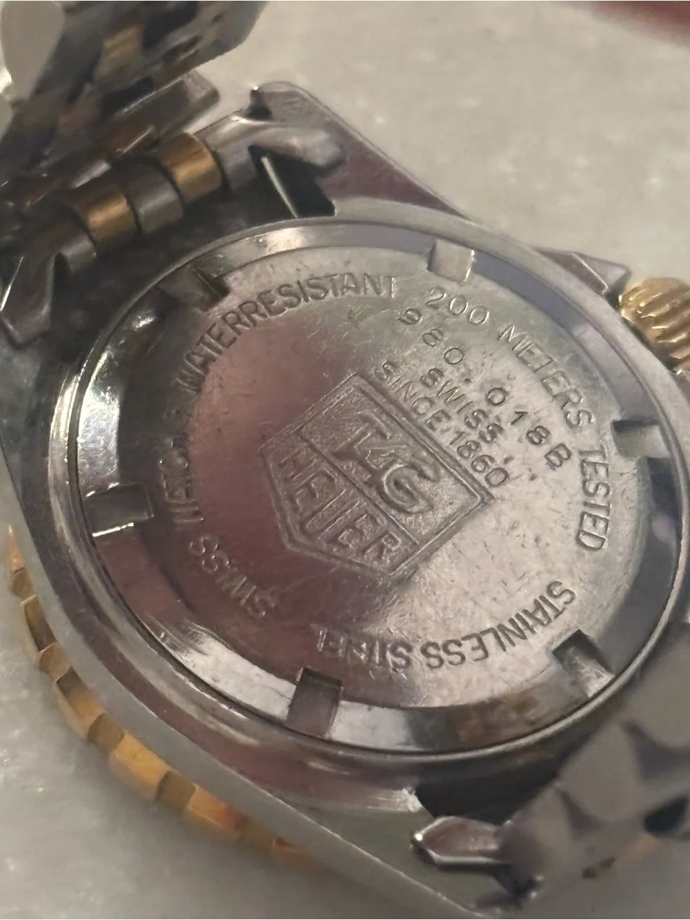 TAG Heuer Professional 1000 980.018B Two Tone Quartz Diver Watch New Battery
